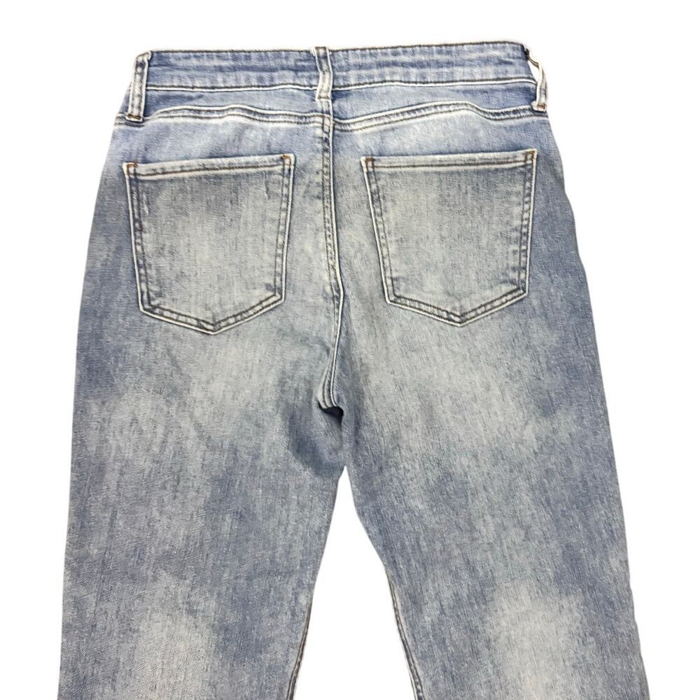 Kut From The Kloth Women’s 2 Distressed Straight Crop Jeans Light Wash Raw Hem - Picture 6 of 6